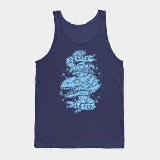 Dragon slayer - blue ink Tank Top